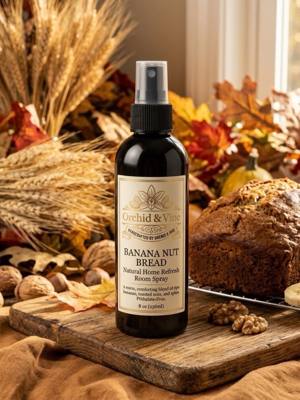 Orchid & Vine Banana Nut Bread Room & Linen Spray Warm Home Refresh